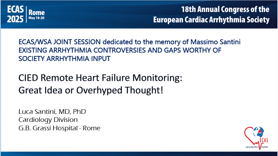 ECAS 2025 – HF Remote Monitoring (L. Santini)